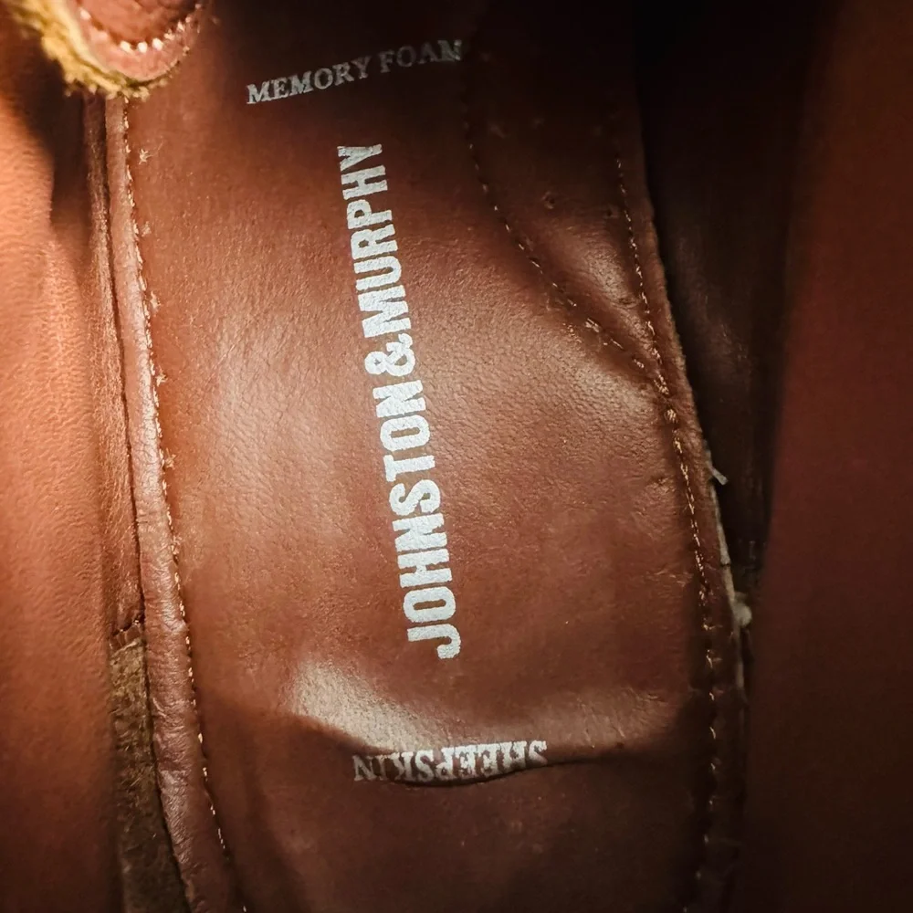 Johnston & Murphy Mens 9M Brown Leather Chukka Boots Crepe Sole